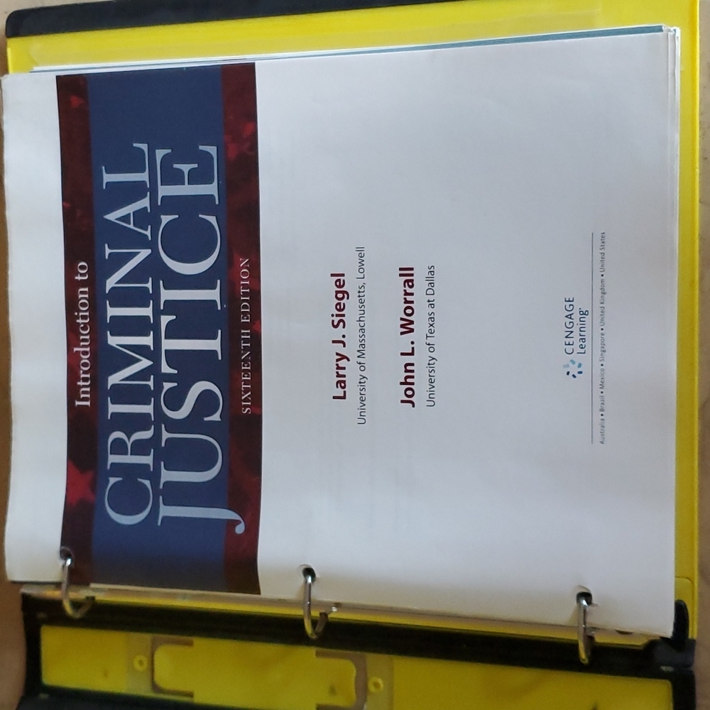 Introduction to Criminal Justice 16th edition